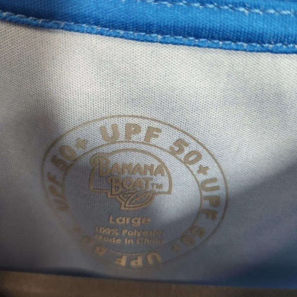 NWT Banana Boat Kids UPF Long Sleeve Rash‎ Guard Shirt Size Medium